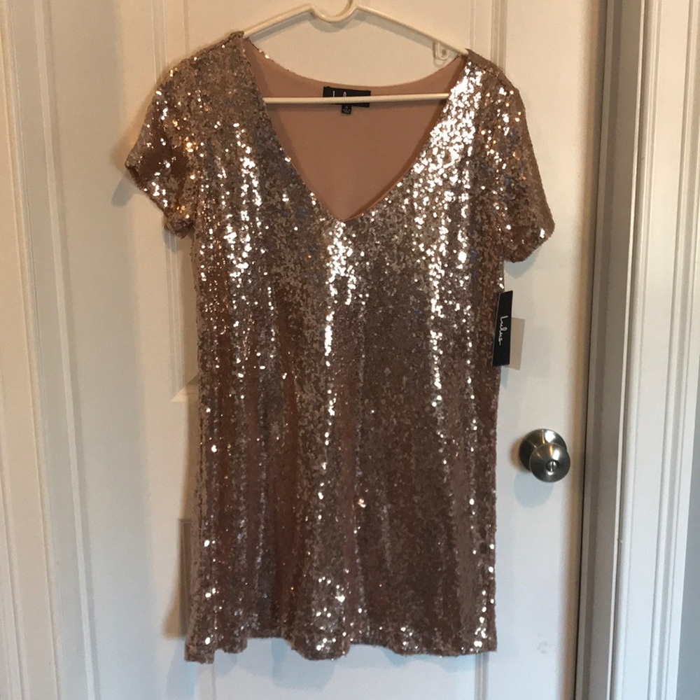 Gold Sequin Dress